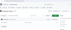 Testing git eclipse
